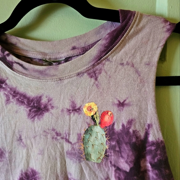 Cacti succulent cute tie dye Dravus tank top - Picture 6 of 7